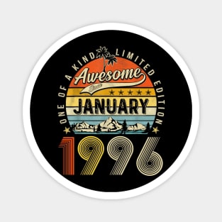 Awesome Since January 1996 Vintage 27th Birthday Magnet